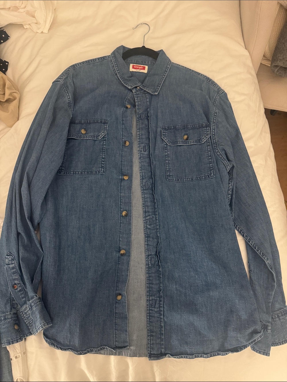 Wrangler Blue Denim Shirt Jacket